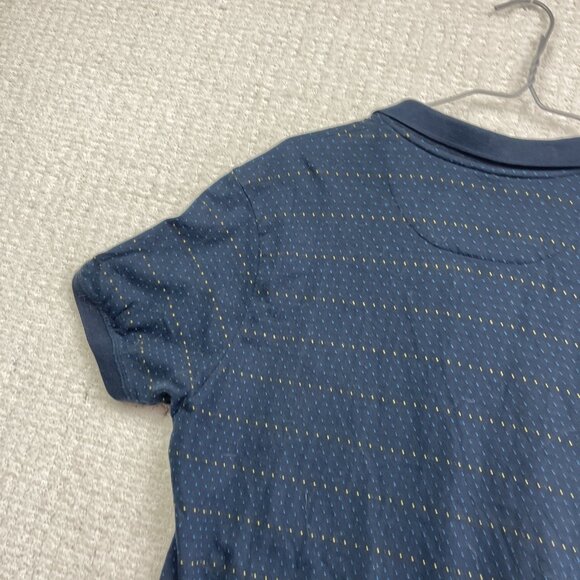 Larsson & Co Stockholm Men’s Polo Shirt Size M Blue / Yellow Polka Dot Collared - Picture 14 of 16